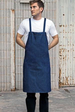 Barbecue apron with cross bands
