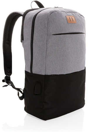 Moderner 15.6" USB & RFID Laptop-Rucksack PVC-frei