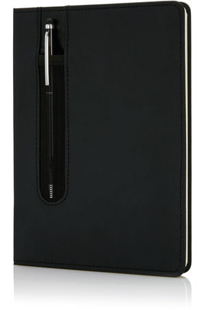 Basic Hardcover PU A5 Notizbuch mit Stylus-Stift