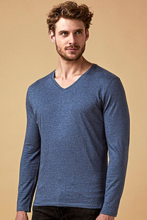 Men´s V-Neck T-Shirt Longsleeve