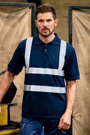 Two Band & Brace Hi Vis Polo Shirt